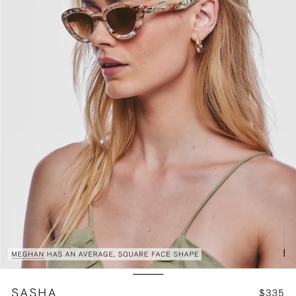 KREWE Cream and Brown Cat-Eye Glasses - Picture 3 of 6